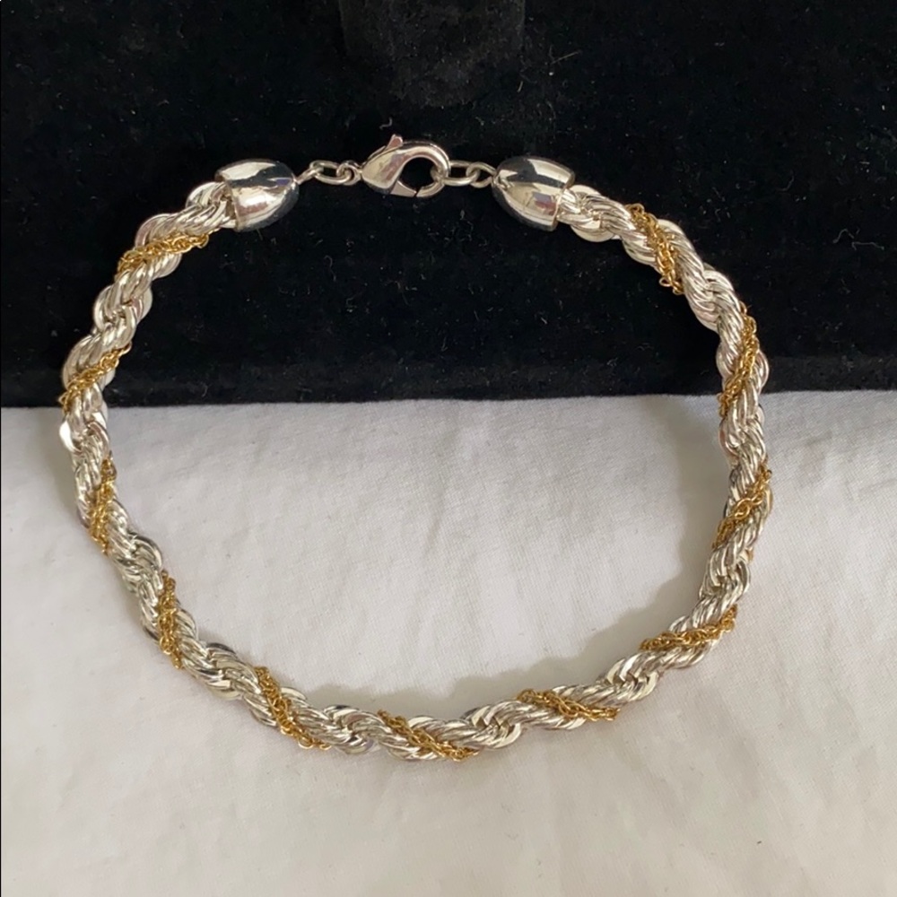 Vintage faux silver/gold bracelet
